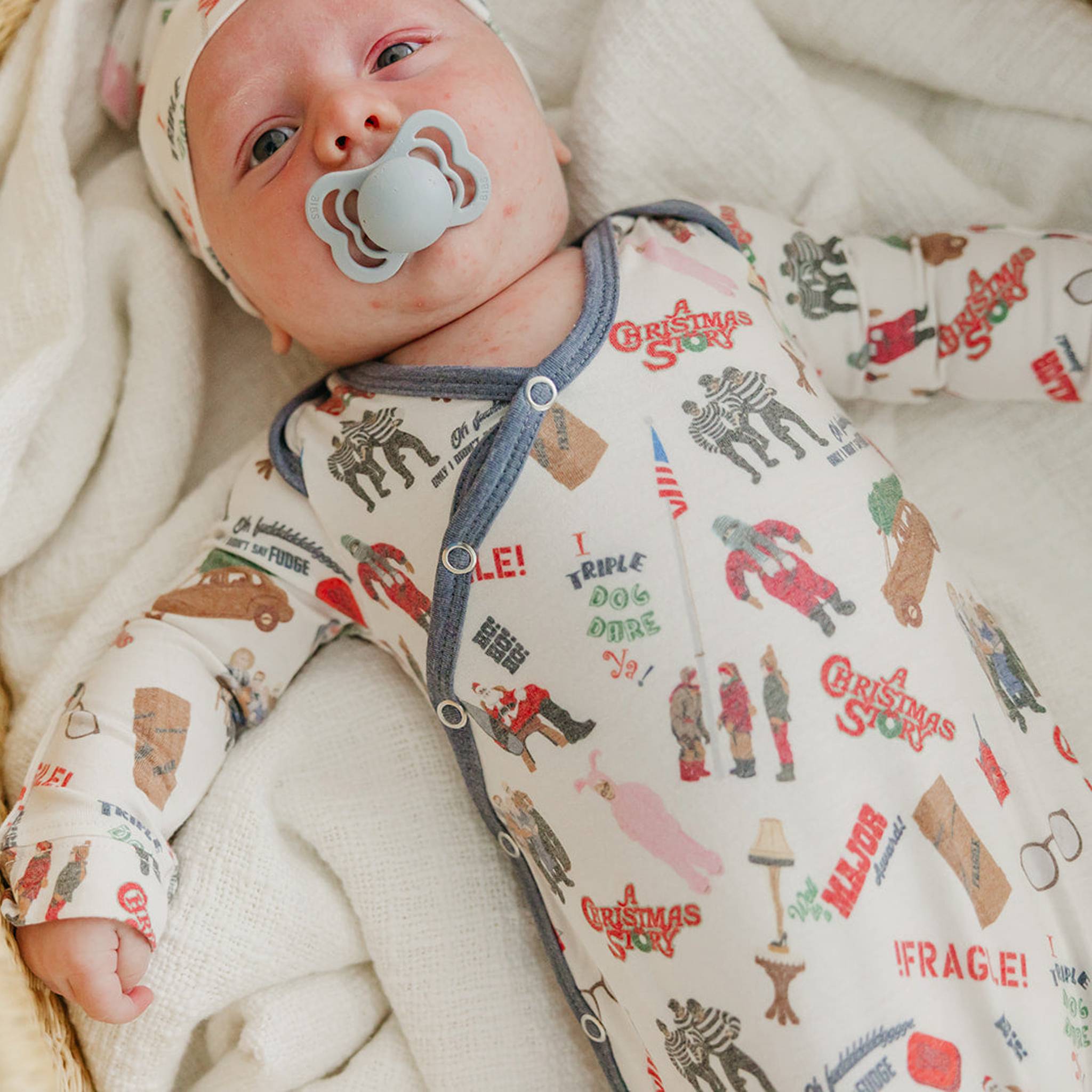 Newborn Knotted Gown - A Christmas Story