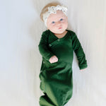 Newborn Knotted Gown - Alder
