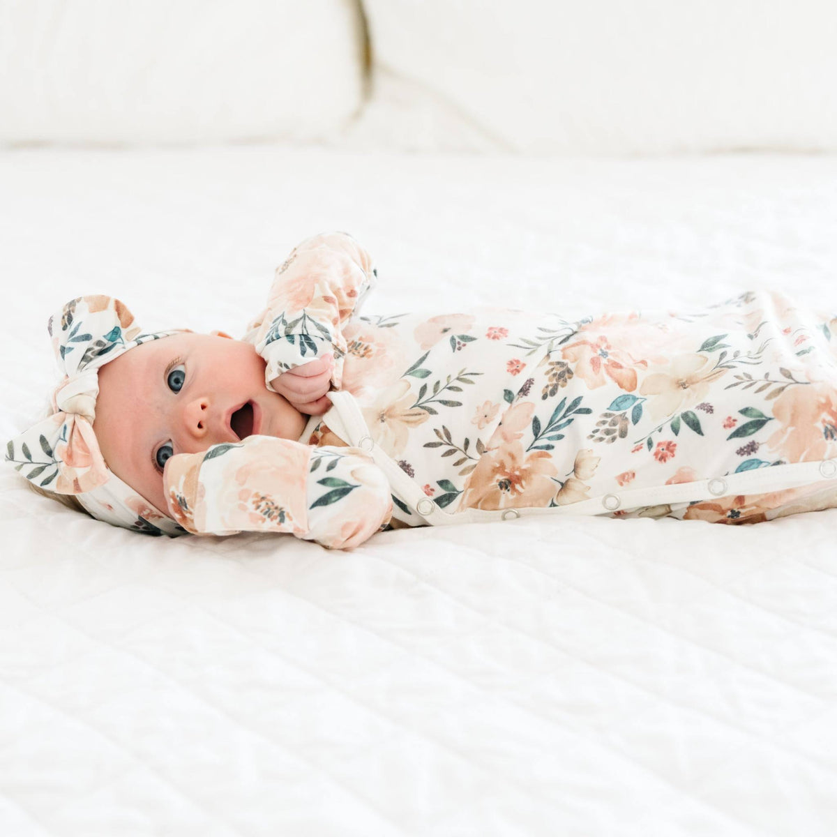 Newborn Knotted Gown - Autumn