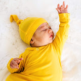 Newborn Knotted Gown - Banana