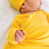 Newborn Knotted Gown - Banana
