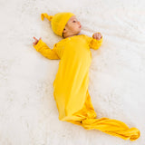 Newborn Knotted Gown - Banana