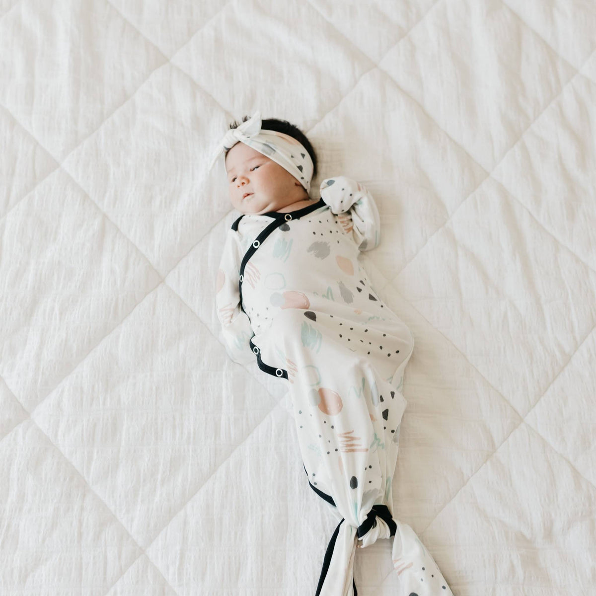 Newborn Knotted Gown - Bayside