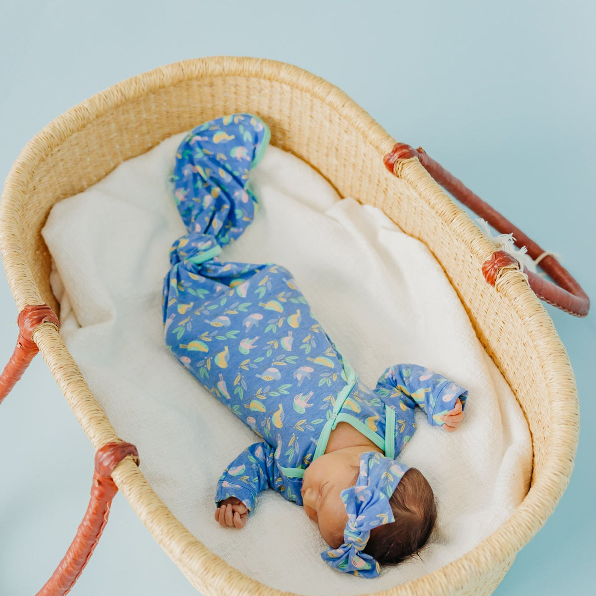 Newborn Knotted Gown - Birdie