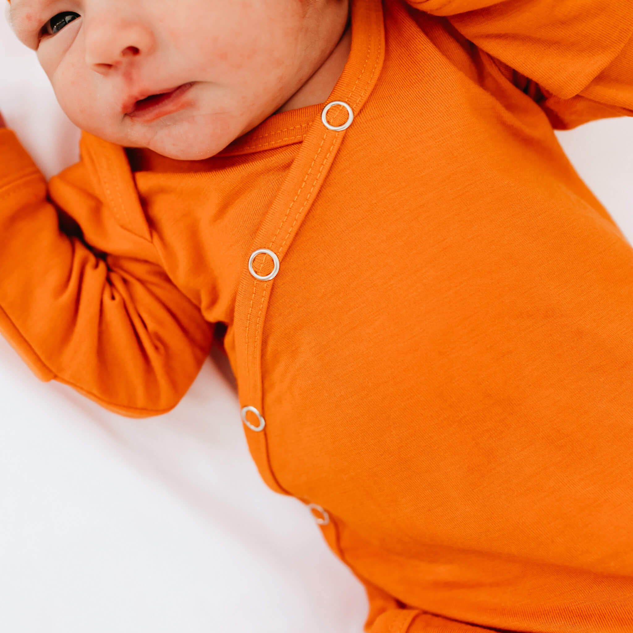 Newborn Knotted Gown - Blaze