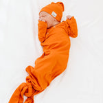 Newborn Knotted Gown - Blaze