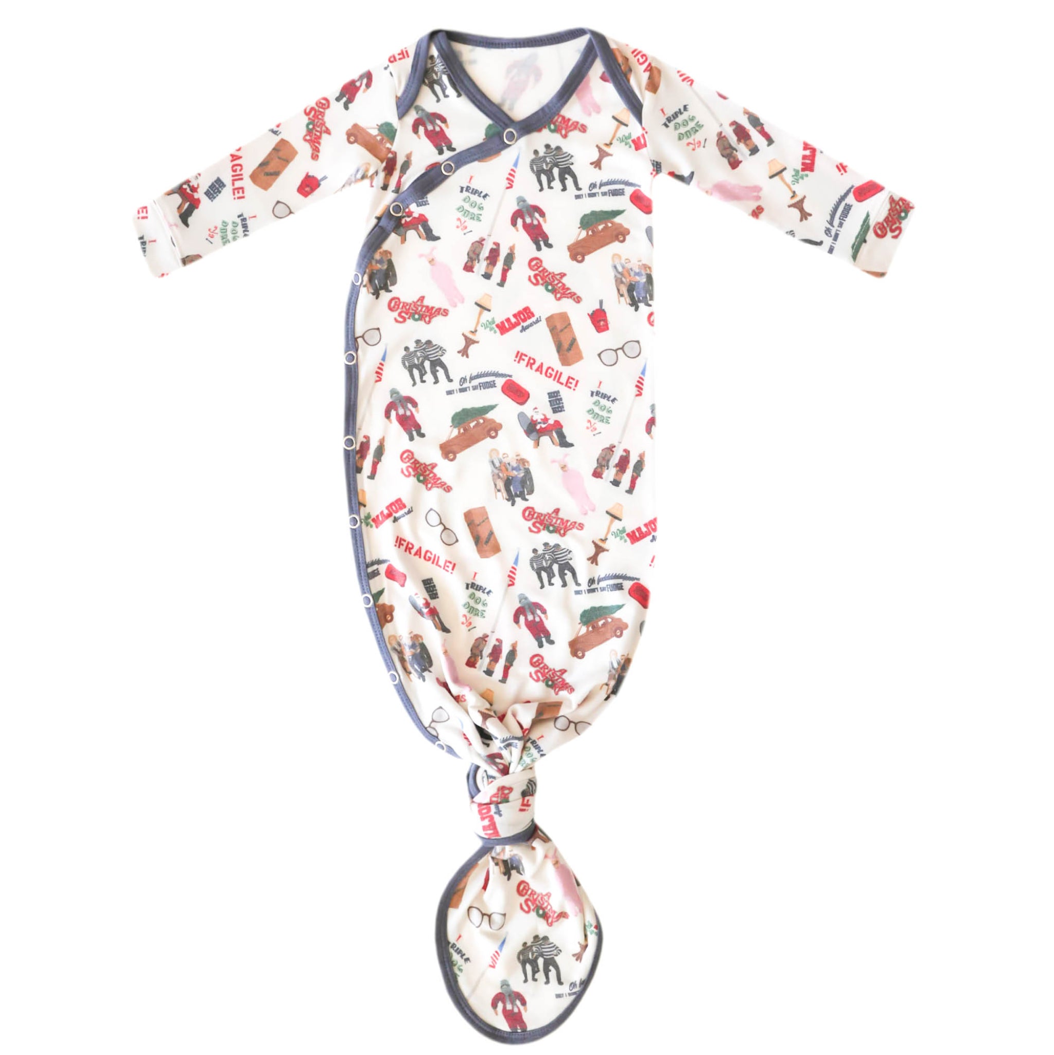 Newborn Knotted Gown - A Christmas Story