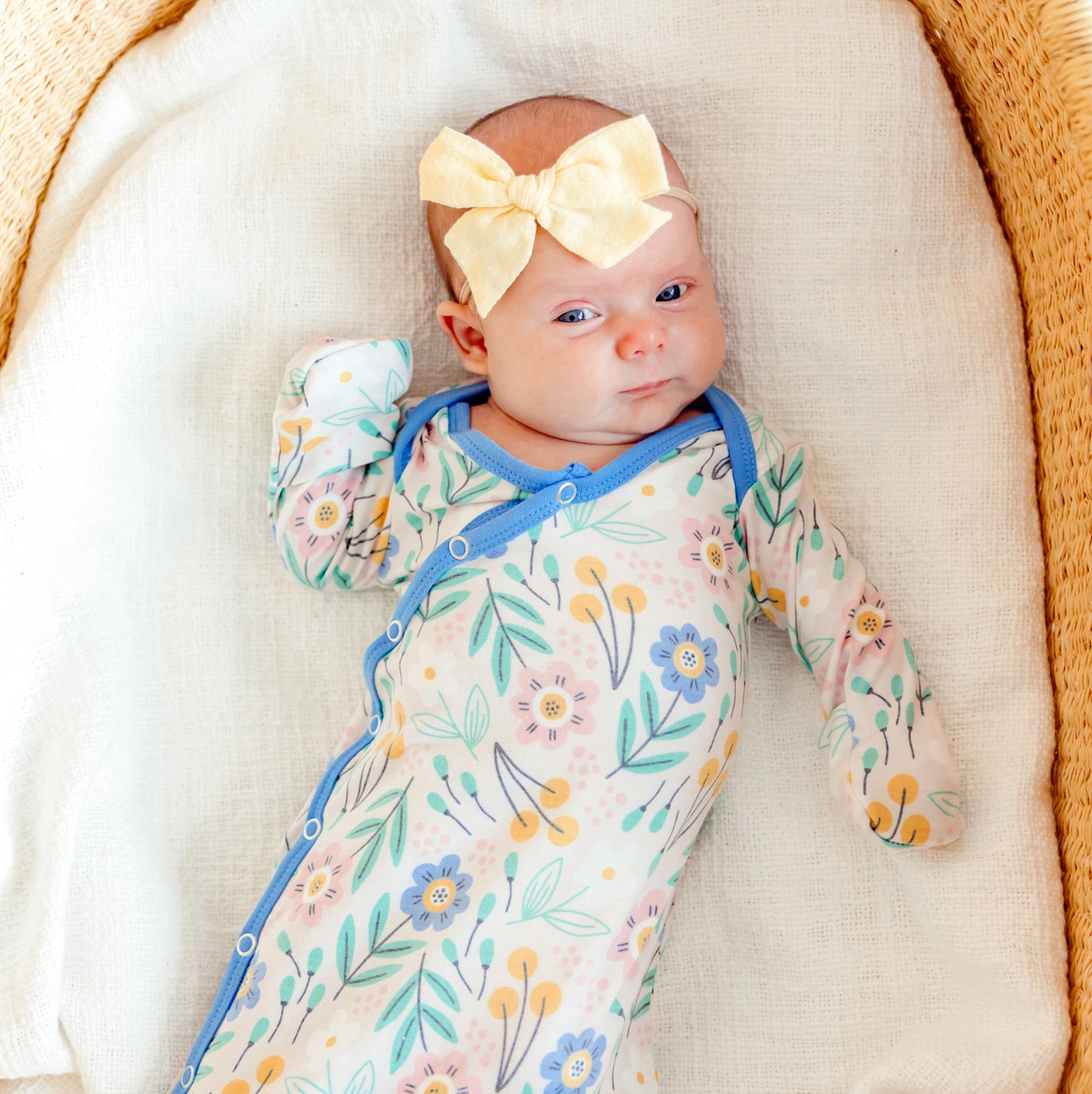 Newborn Knotted Gown - Clara