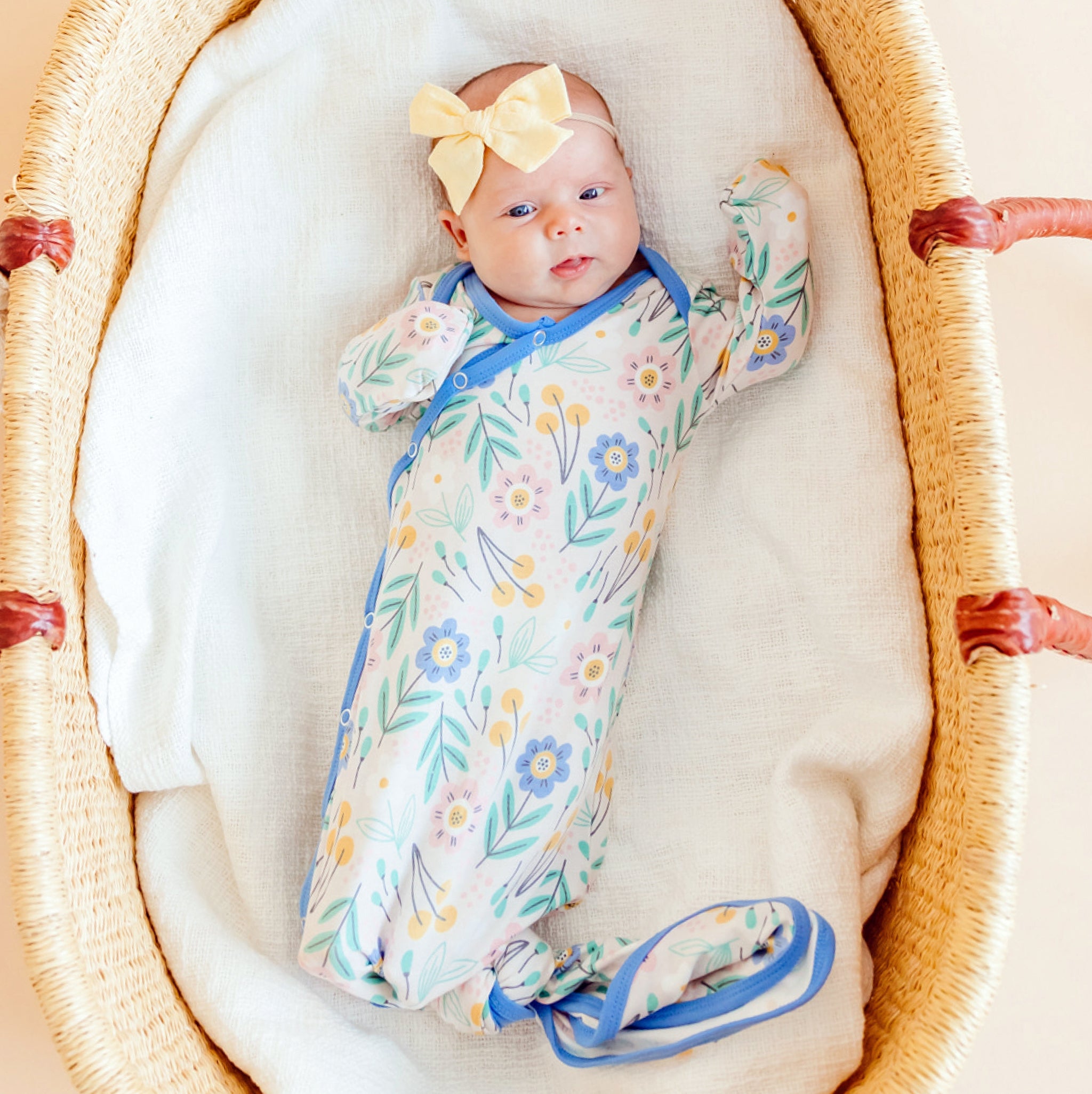 Newborn Knotted Gown - Clara
