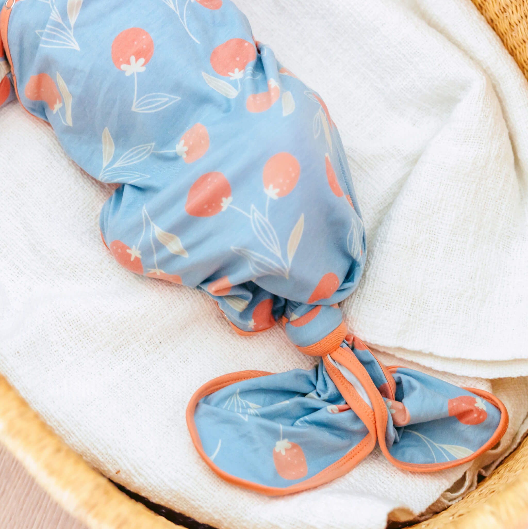 Newborn Knotted Gown - Clementine