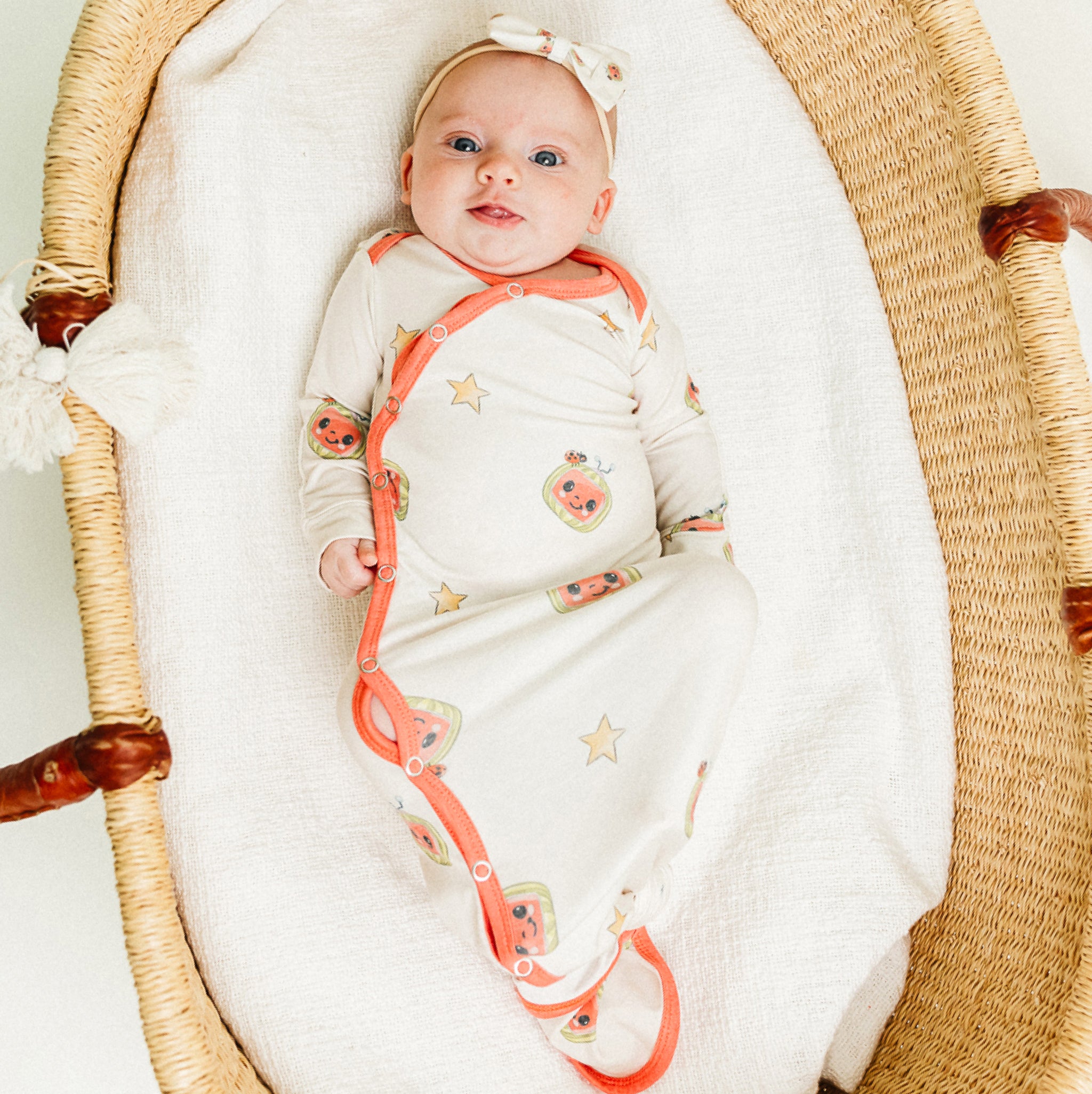 Newborn Knotted Gown - CoComelon