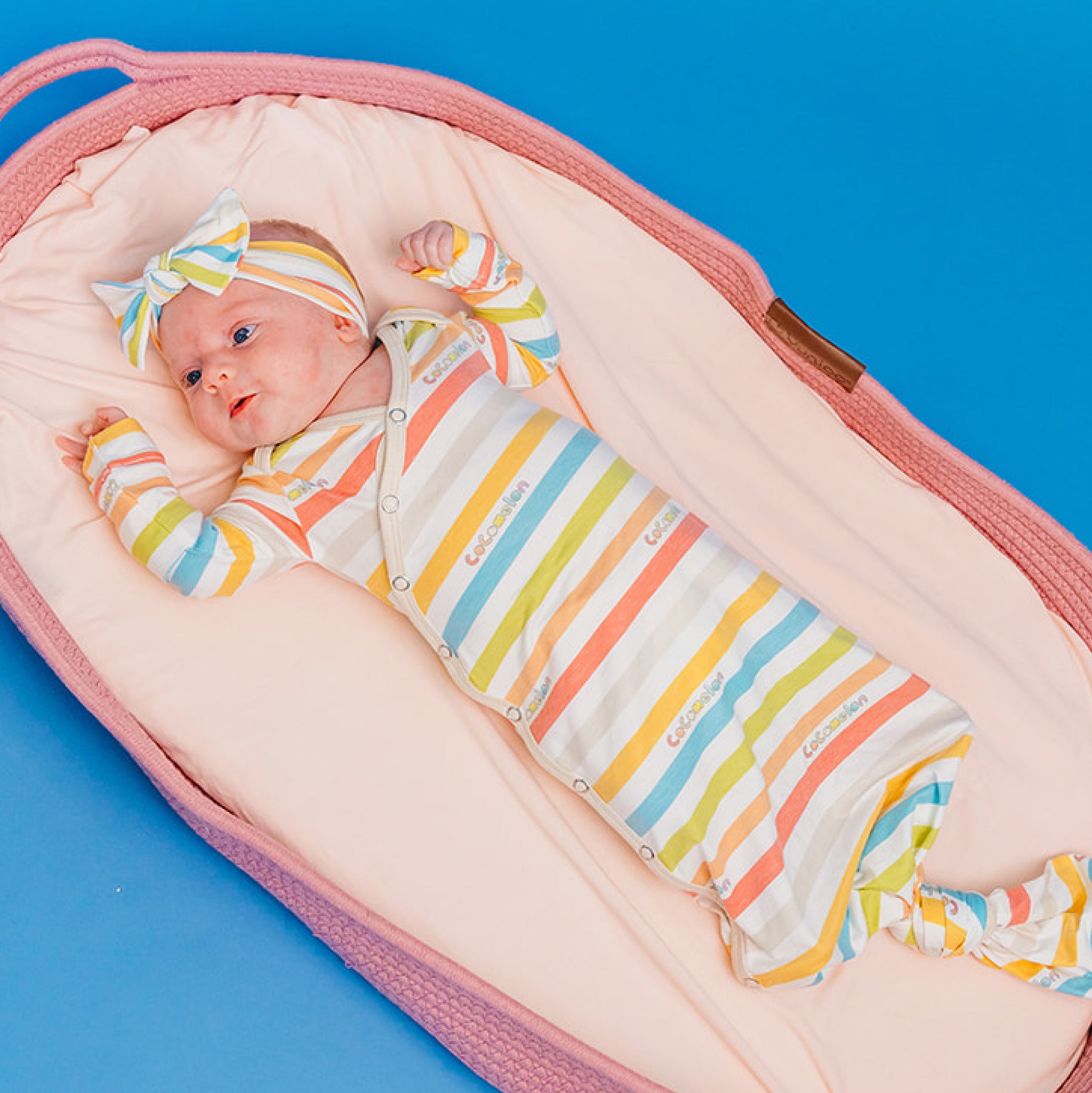 Newborn Knotted Gown - CoComelon Stripe