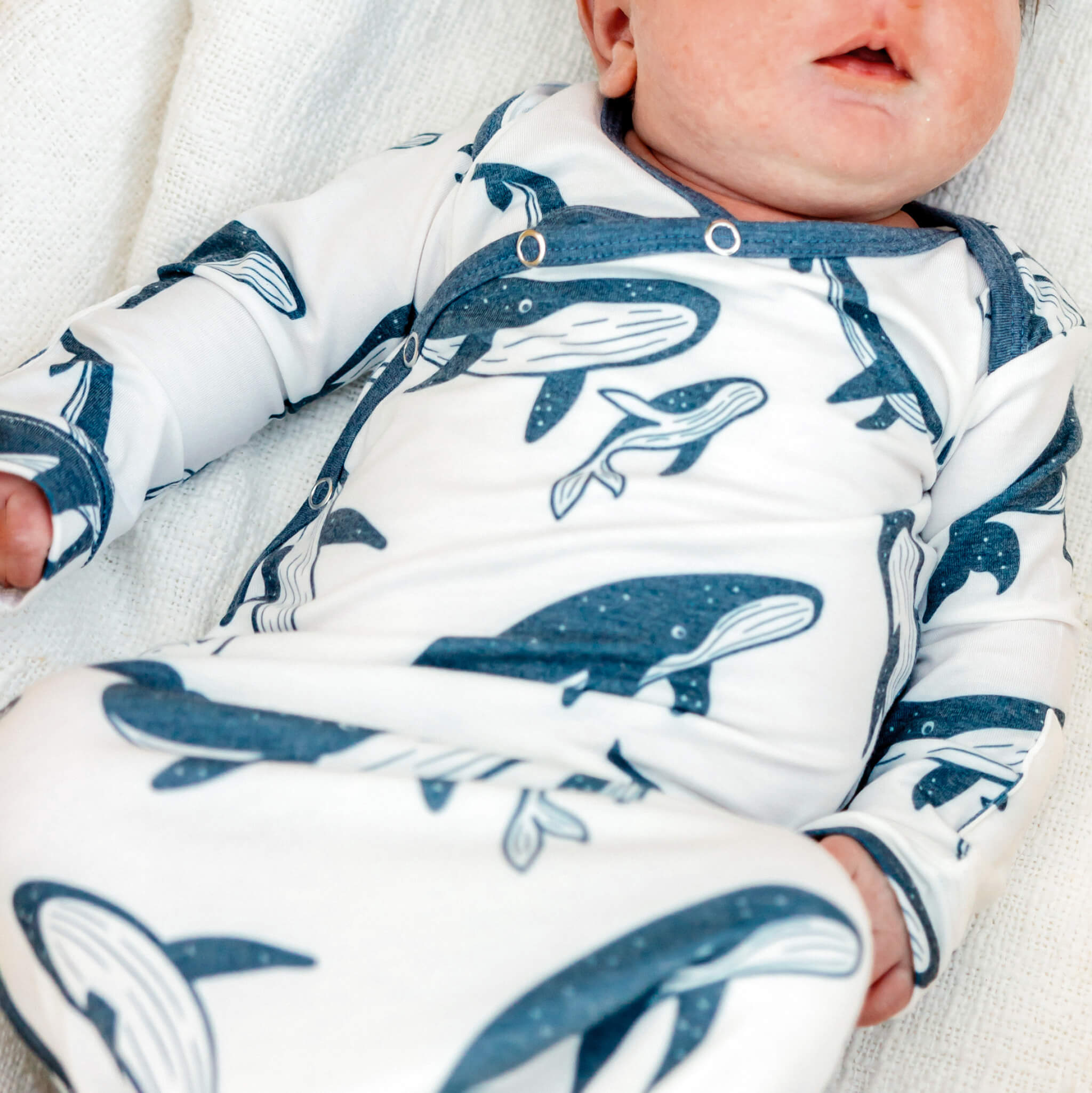 Newborn Knotted Gown - Cove