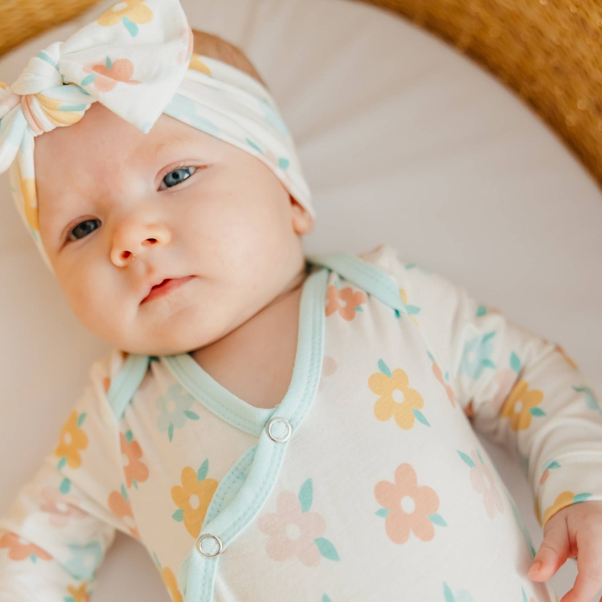 Newborn Knotted Gown - Daisy