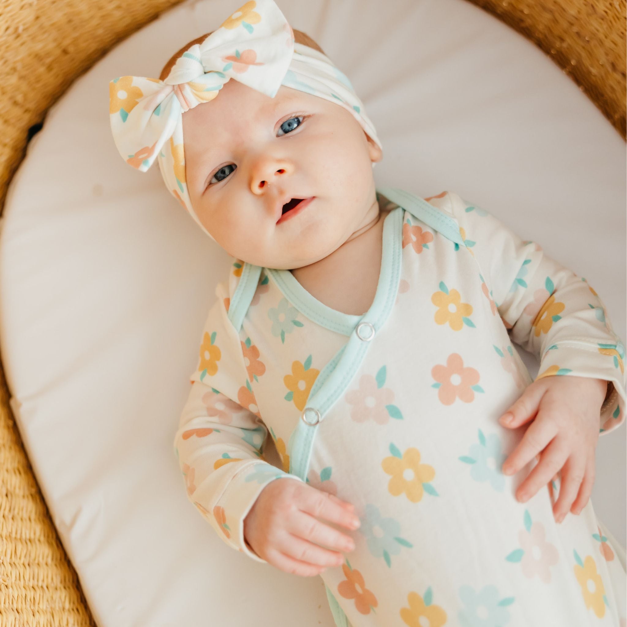 Newborn Knotted Gown - Daisy