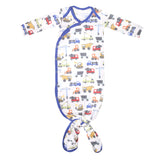 Newborn Knotted Gown - Diesel