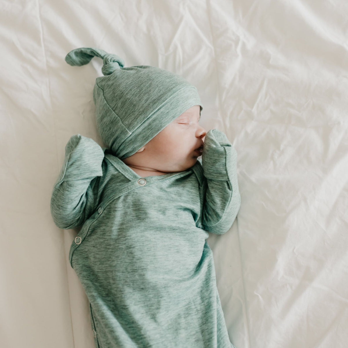 Newborn Knotted Gown - Emerson