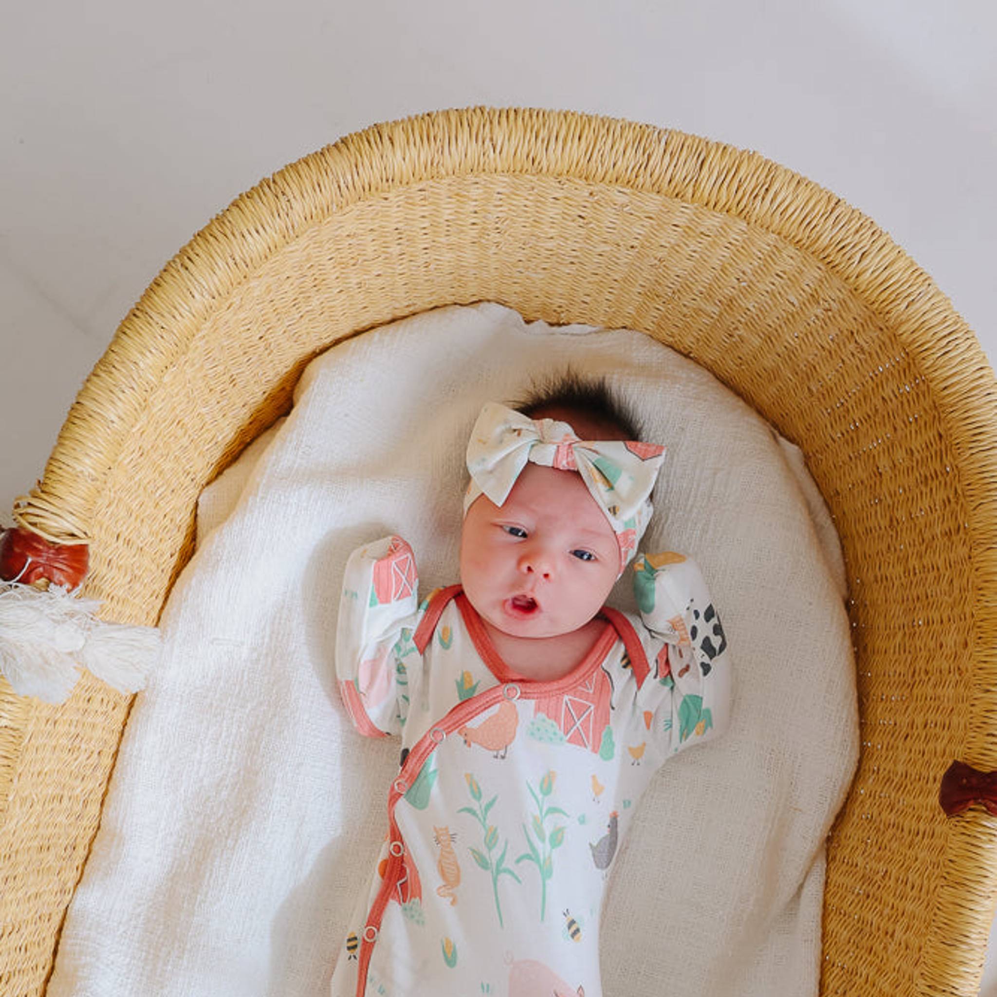 Newborn Knotted Gown - Farmstead