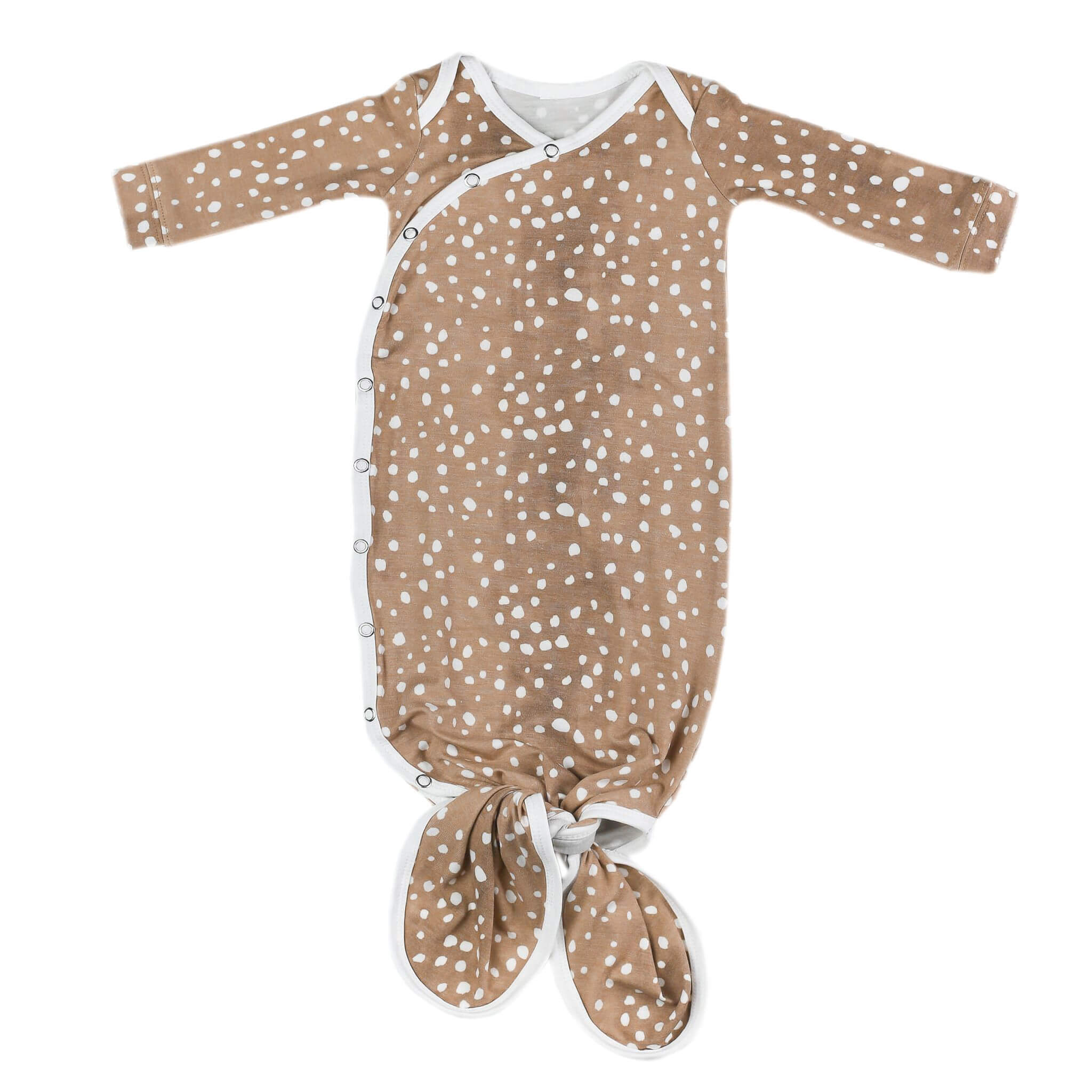 Newborn Knotted Gown - Fawn