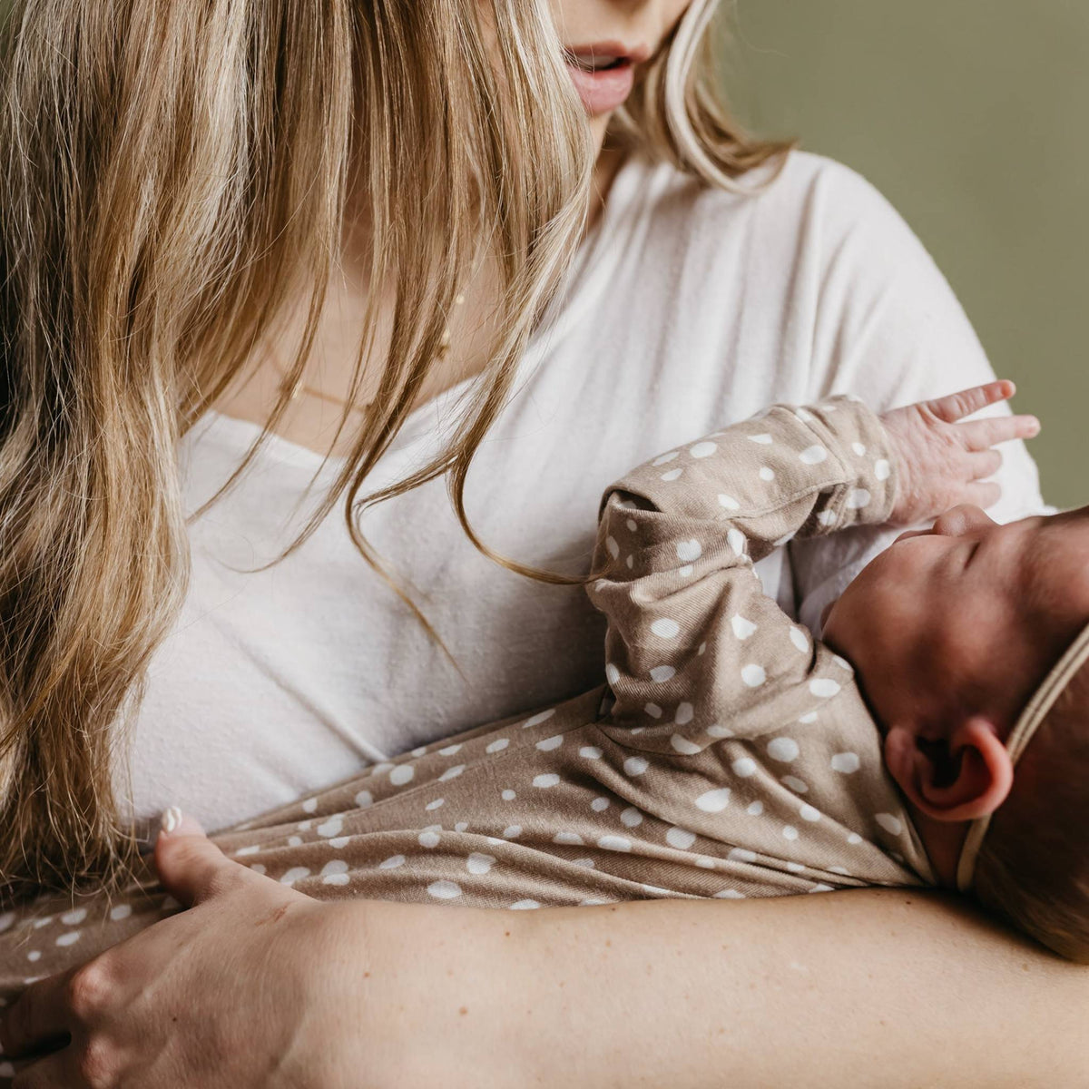 Newborn Knotted Gown - Fawn