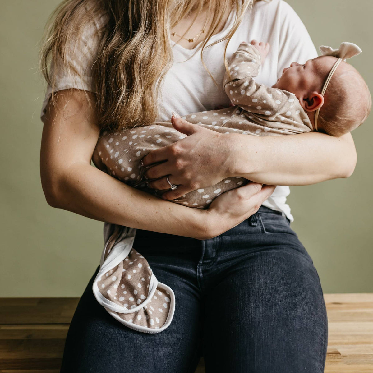 Newborn Knotted Gown - Fawn