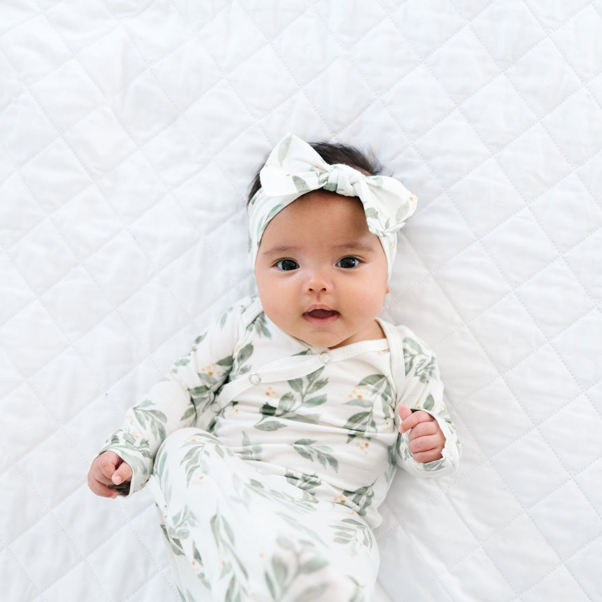 Newborn Knotted Gown - Fern