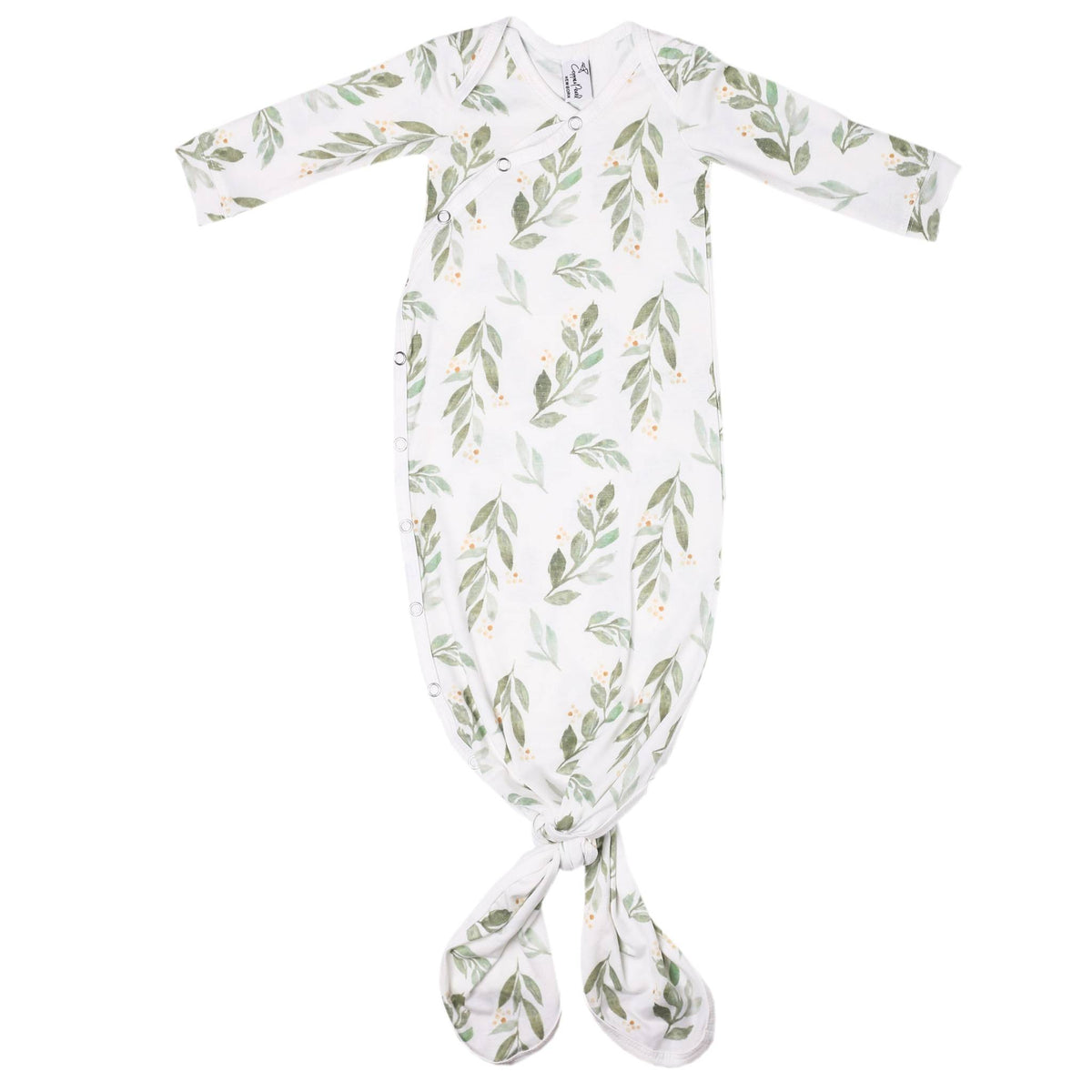 Newborn Knotted Gown - Fern