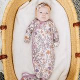 Newborn Knotted Gown - Flora