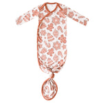 Newborn Knotted Gown - Gingerbread