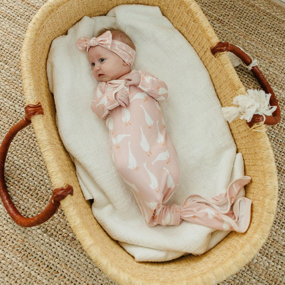 Newborn Knotted Gown - Goosie