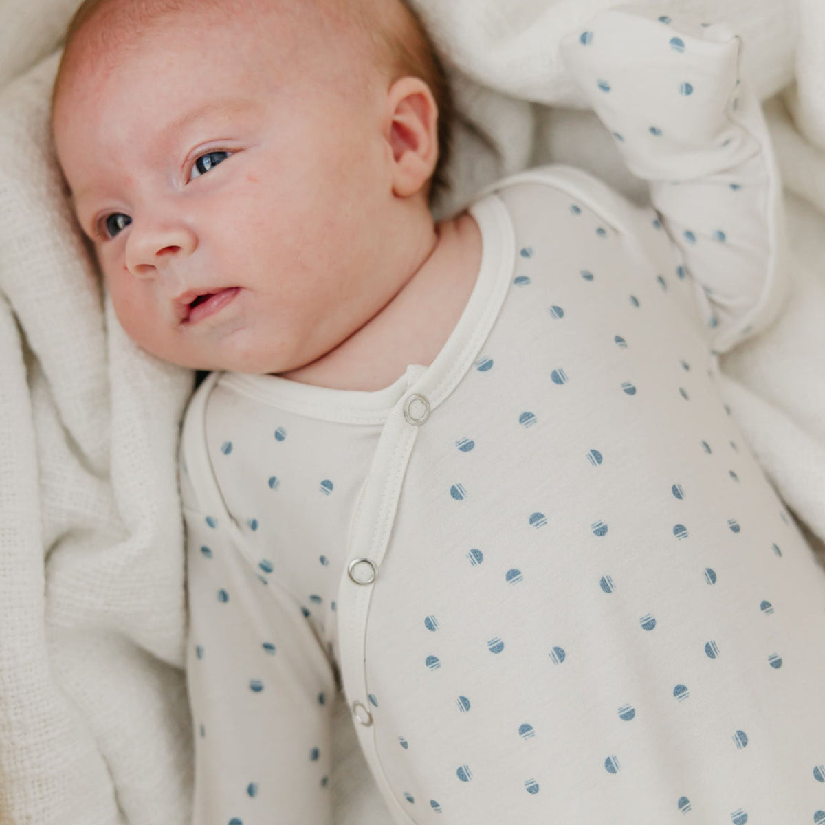 Newborn Knotted Gown - Haze