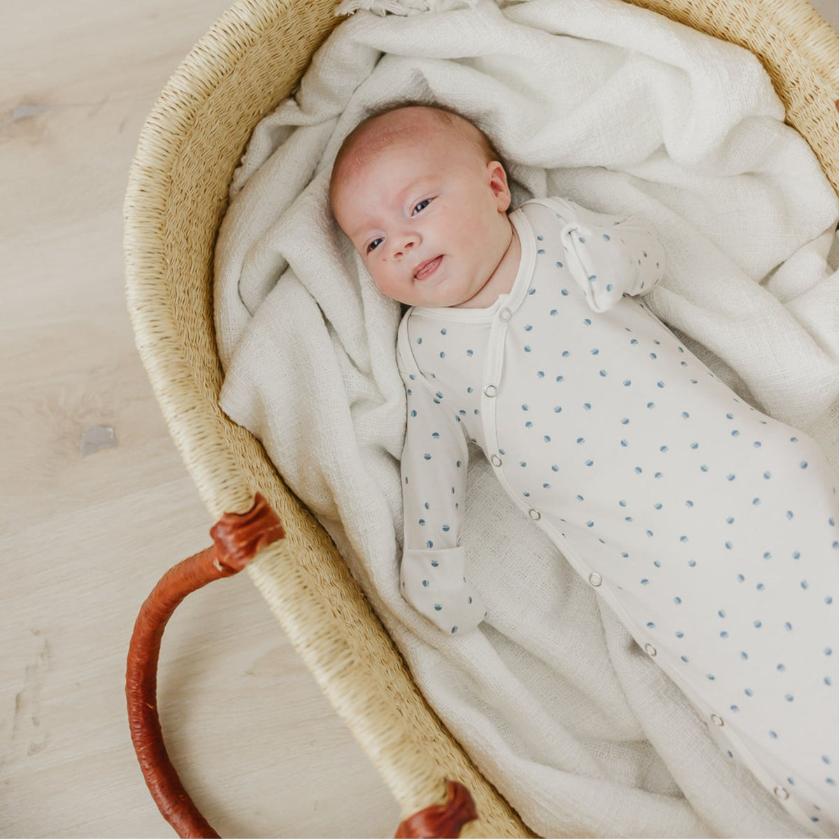 Newborn Knotted Gown - Haze