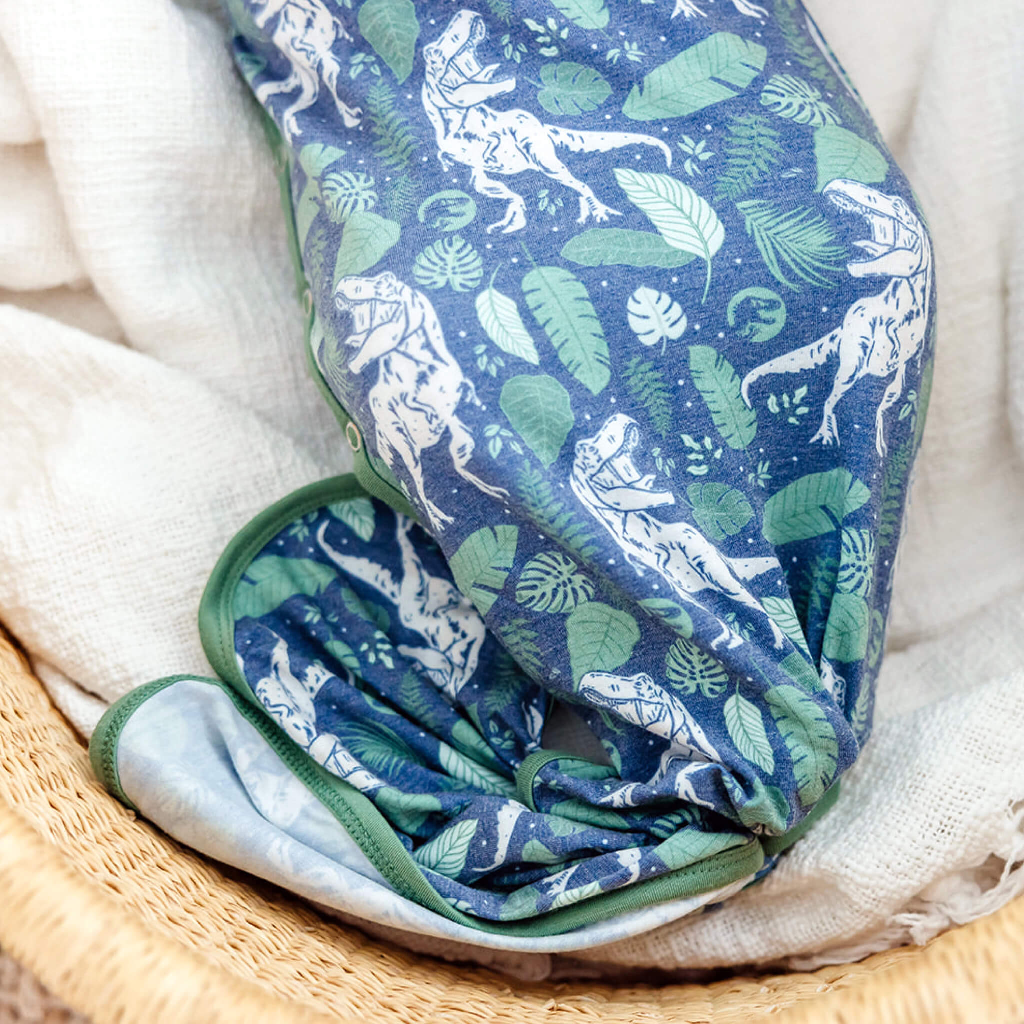 Newborn Knotted Gown - Jurassic Park