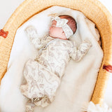 Newborn Knotted Gown - Jurassic Park Fossils