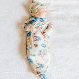 Newborn Knotted Gown - Justice League