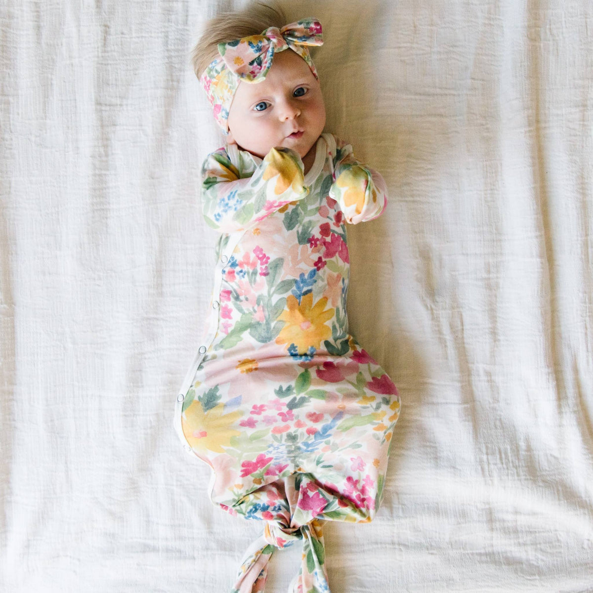 Newborn Knotted Gown - Lark