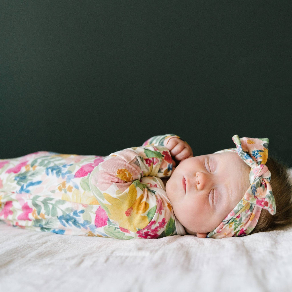 Newborn Knotted Gown - Lark