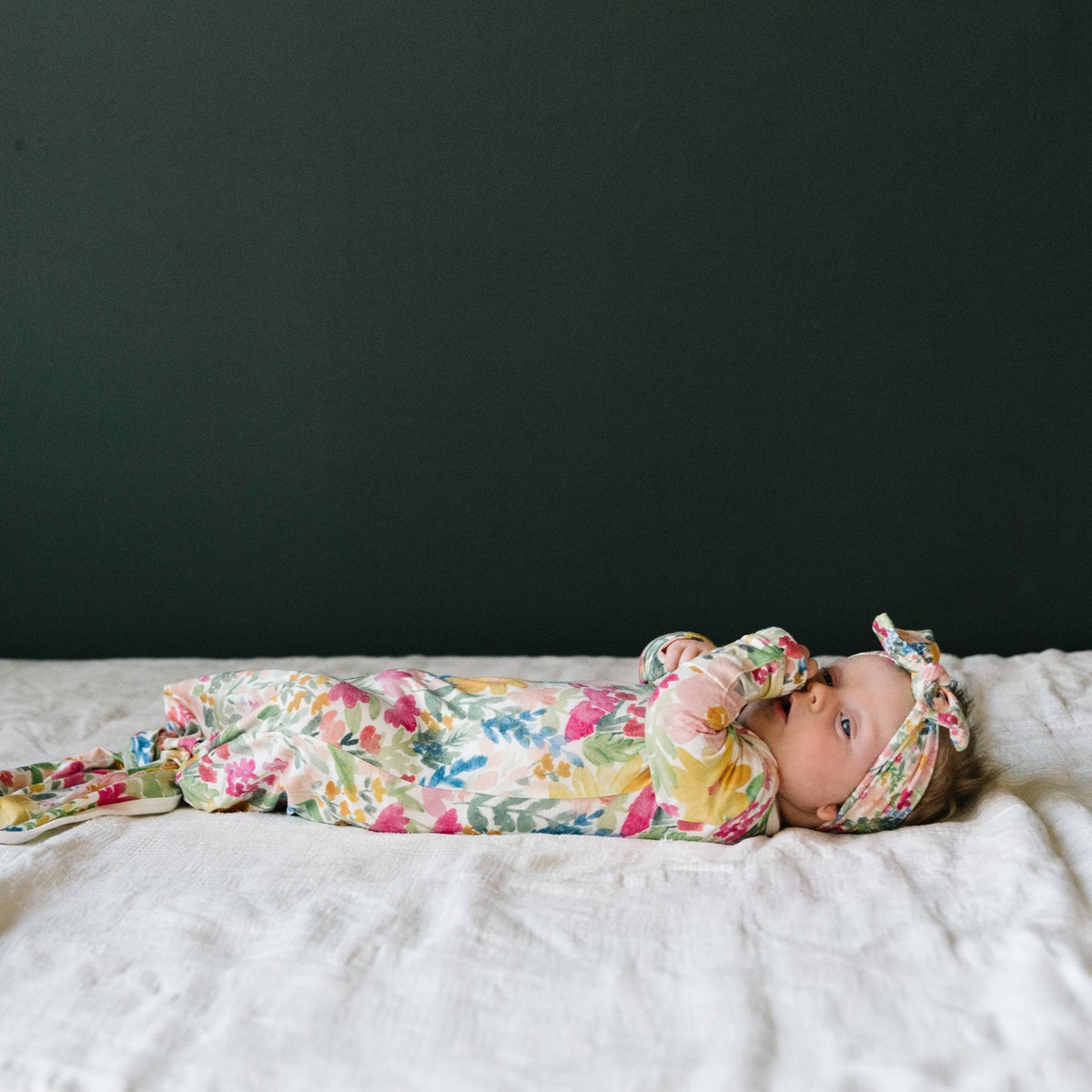 Newborn Knotted Gown - Lark