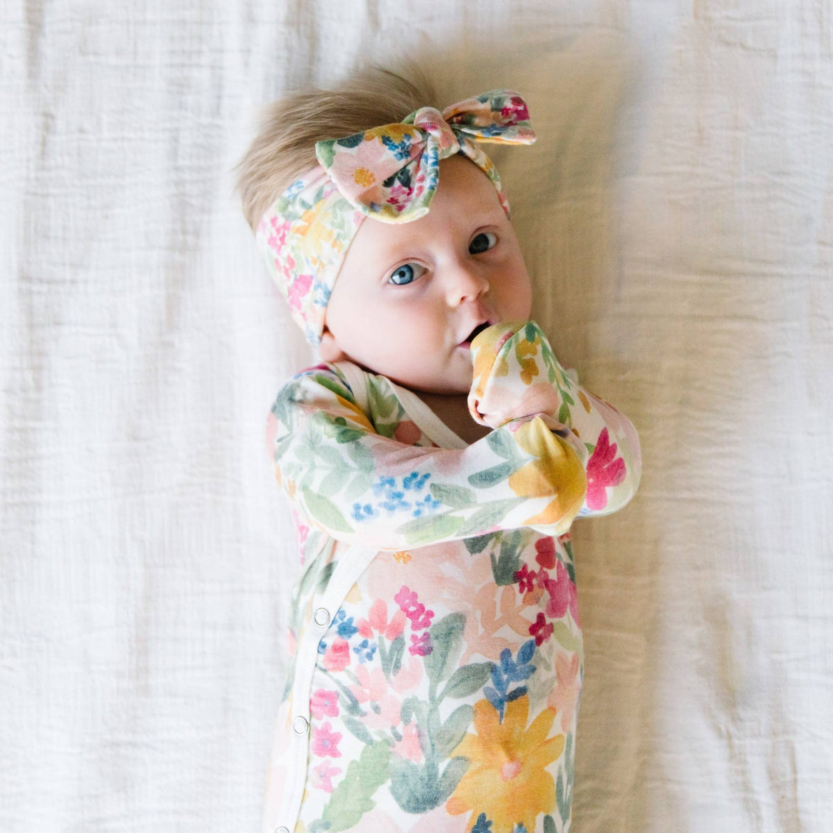 Newborn Knotted Gown - Lark