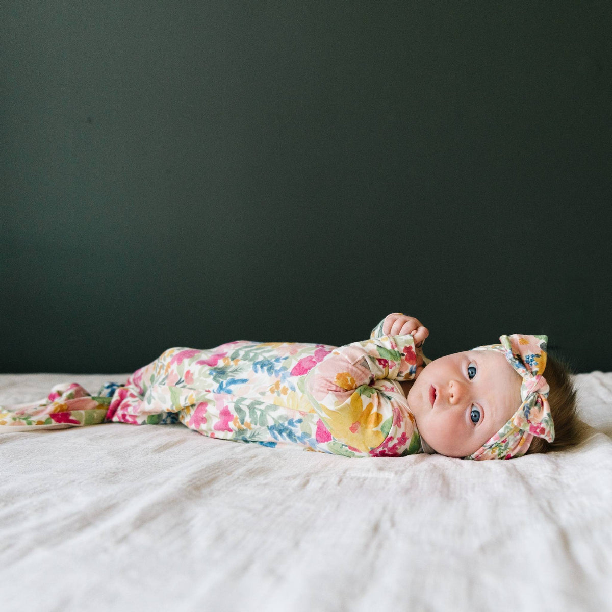 Newborn Knotted Gown - Lark