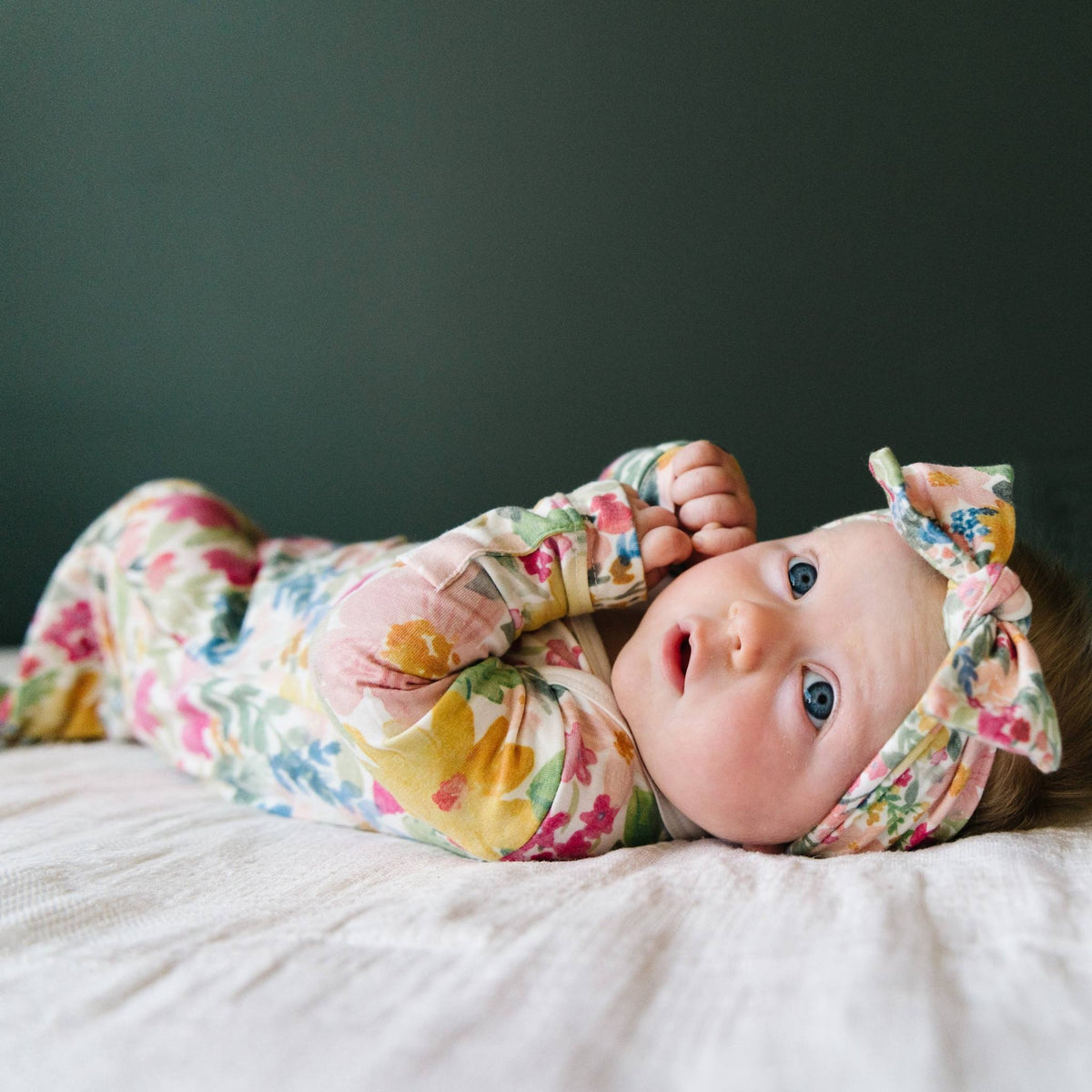 Newborn Knotted Gown - Lark