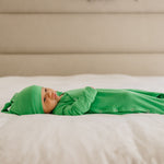Newborn Knotted Gown - Lime