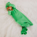 Newborn Knotted Gown - Lime