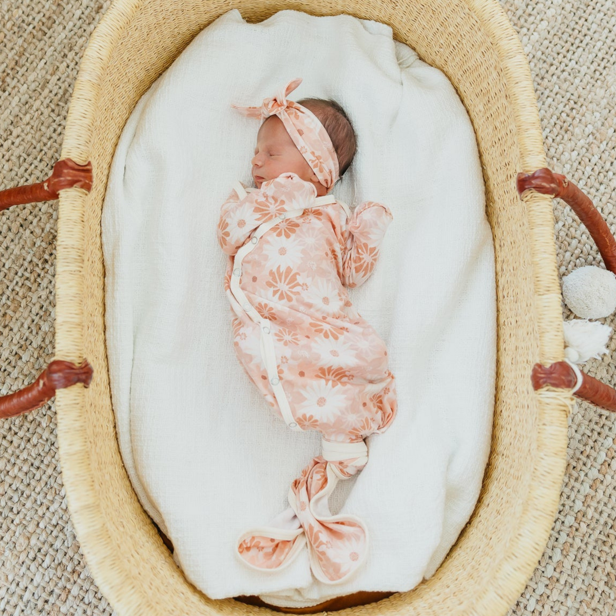 Newborn Knotted Gown - Penny