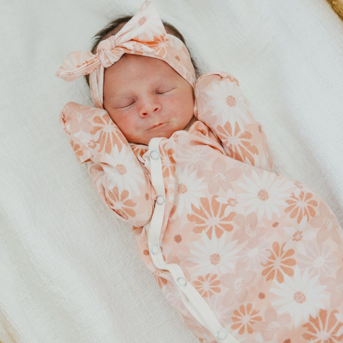 Newborn Knotted Gown - Penny