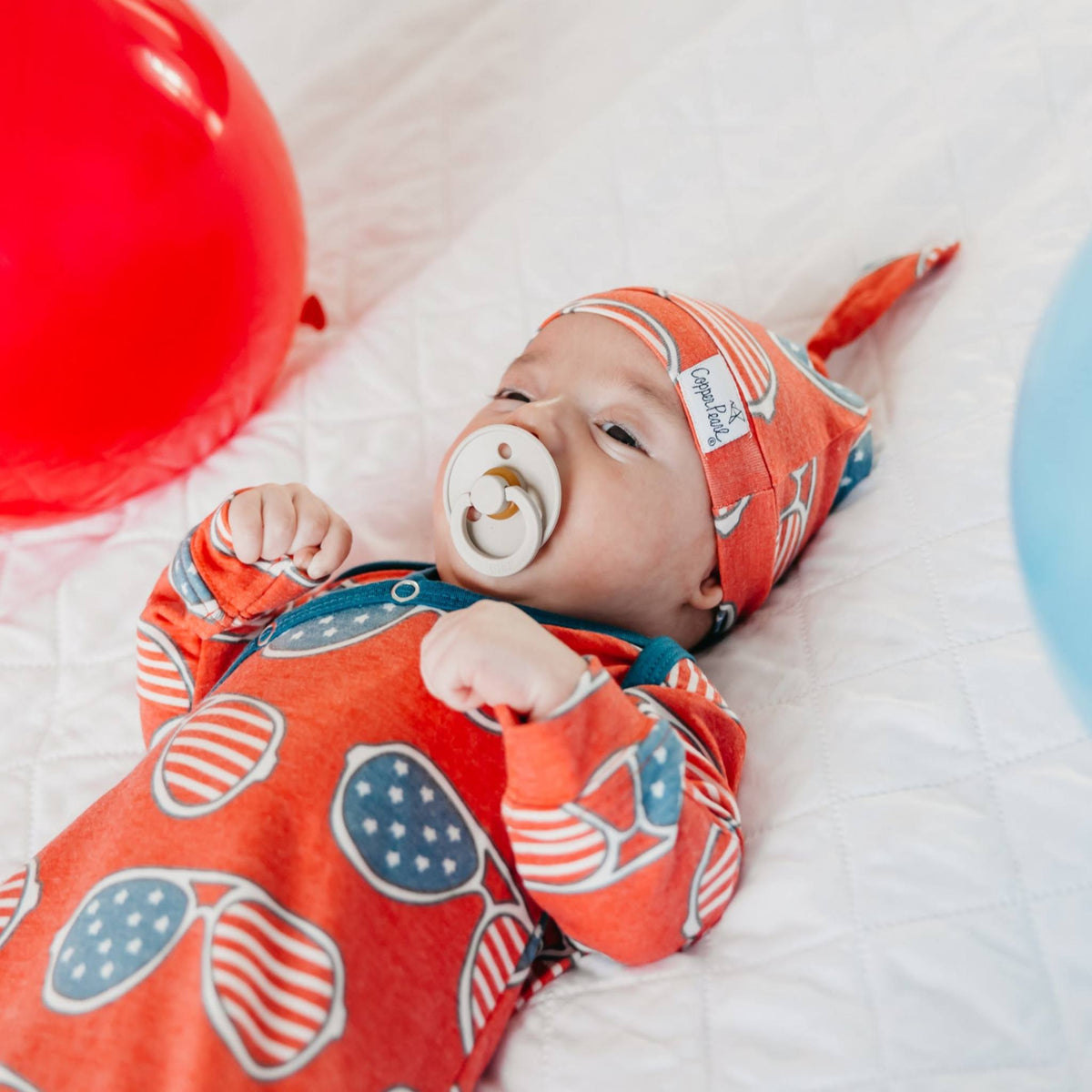 Newborn Knotted Gown - Spangled