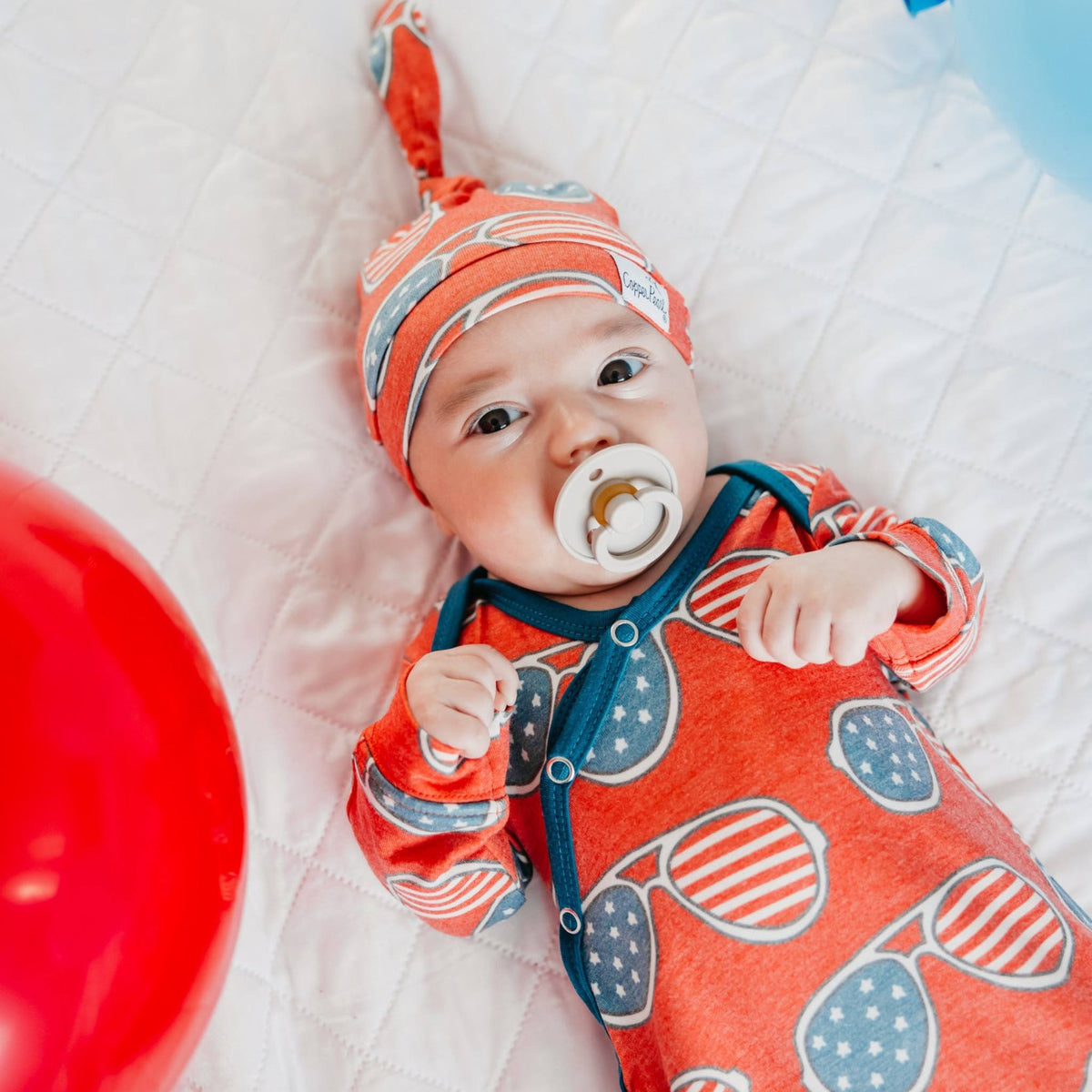 Newborn Knotted Gown - Spangled