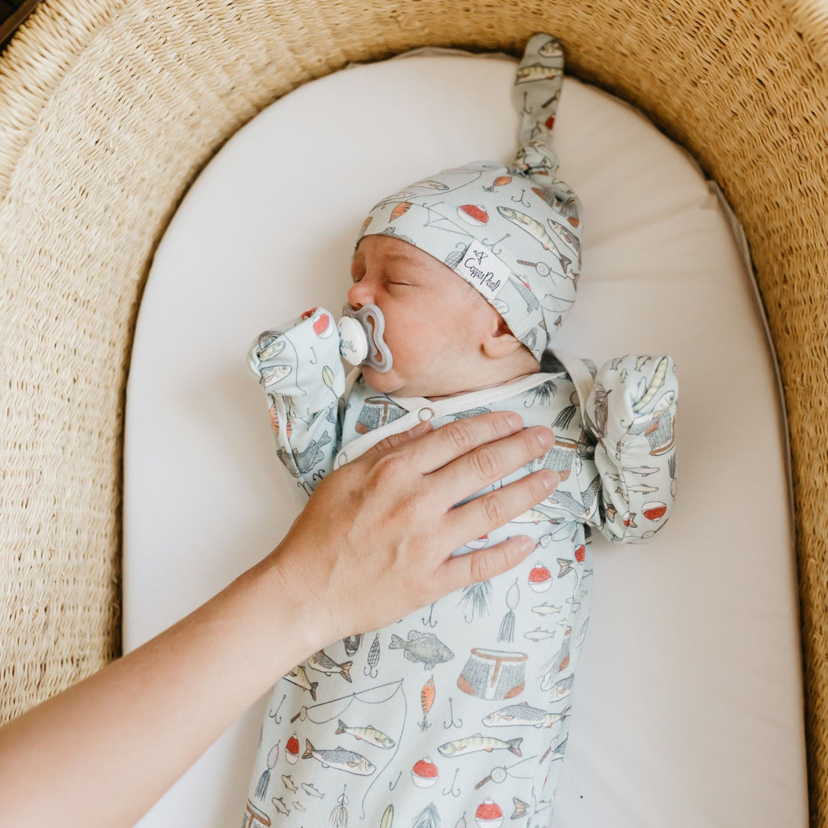 Newborn Knotted Gown - Trout