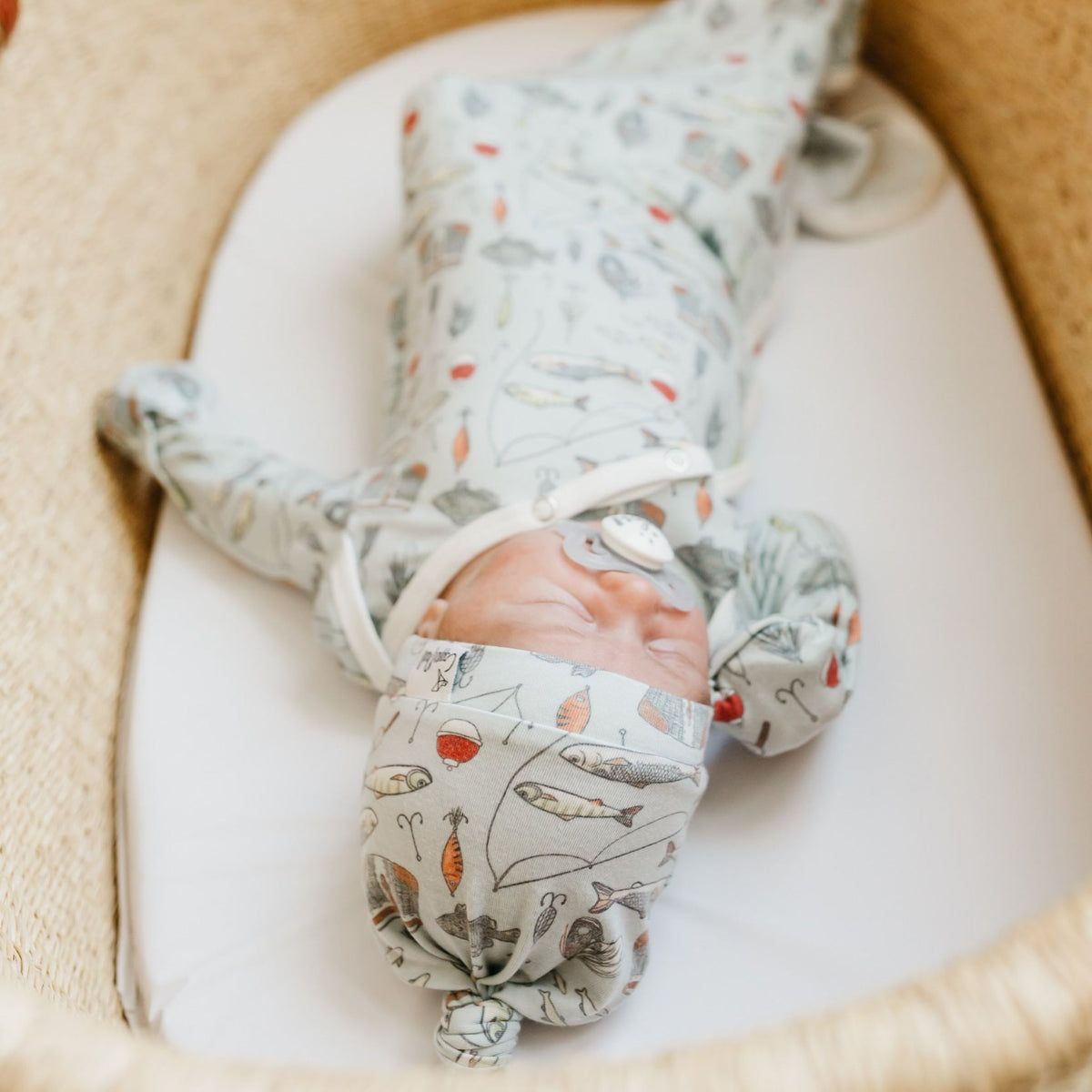 Newborn Knotted Gown - Trout