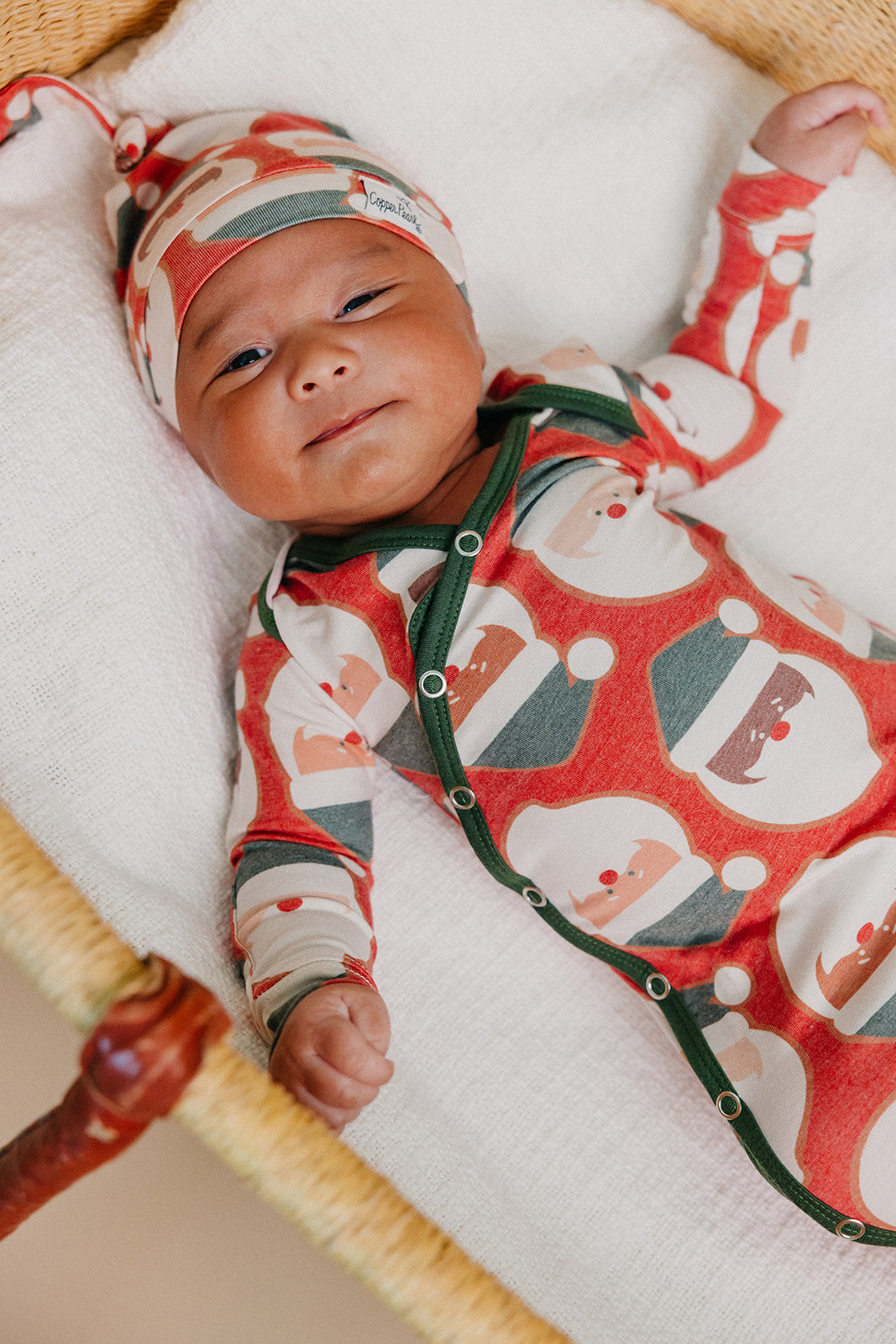 Newborn Knotted Gown - Claus